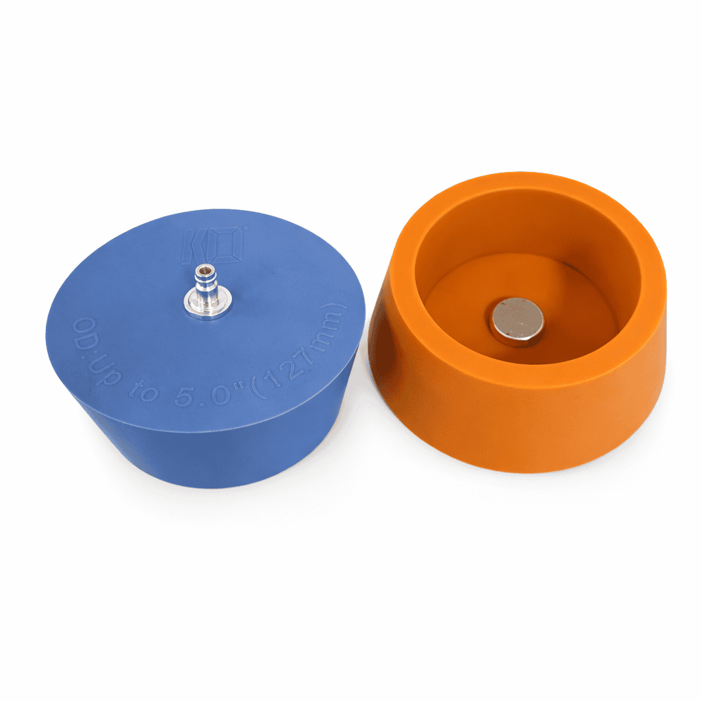 2 PCS | KO Quick Plugz | Silicone TIG Purge Bung Plugs (1"-6") w/ Quick Connect - up to 5.0" pipe (127mm)